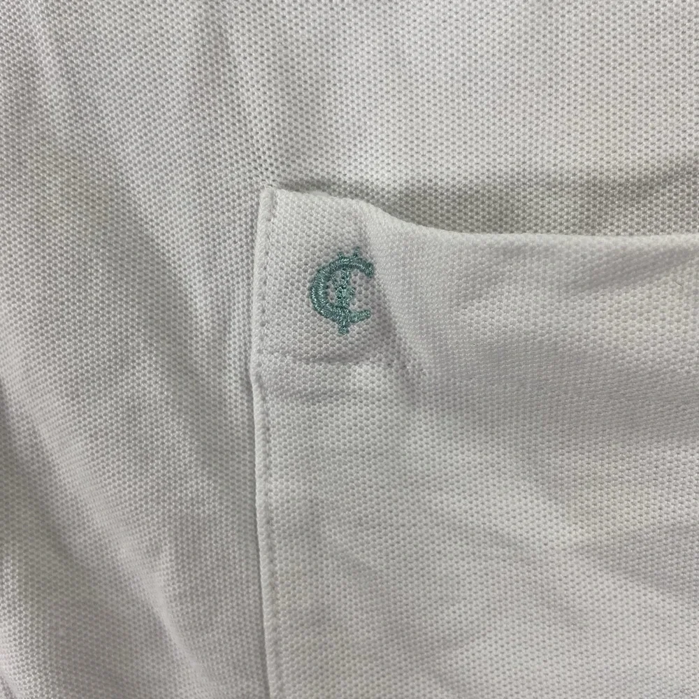 Criquet Shirt Mens XL Polo White Short Sleeve 100% Pima Cotton Chest Pocket Peru